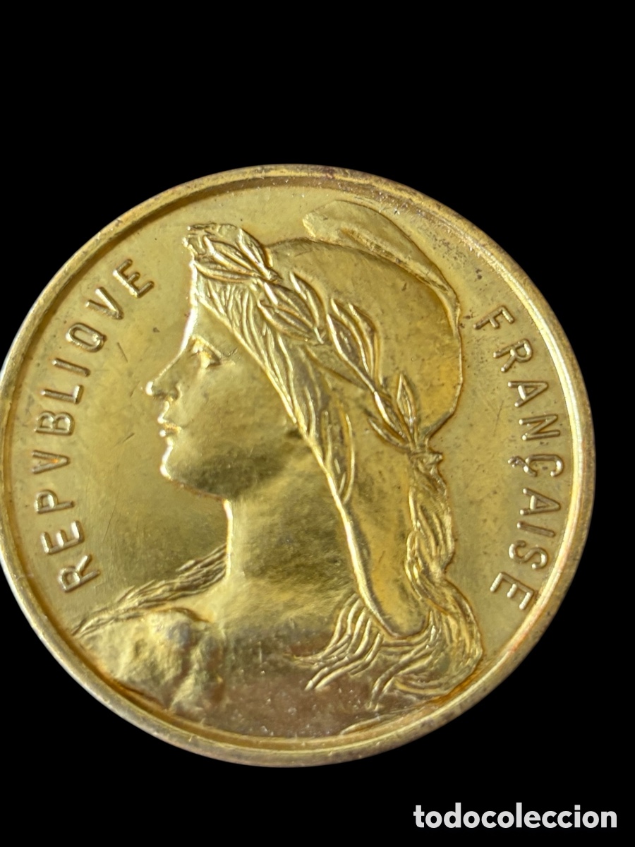 Coleccionismo deportivo: Bonita medalla de honor francesa 1910.