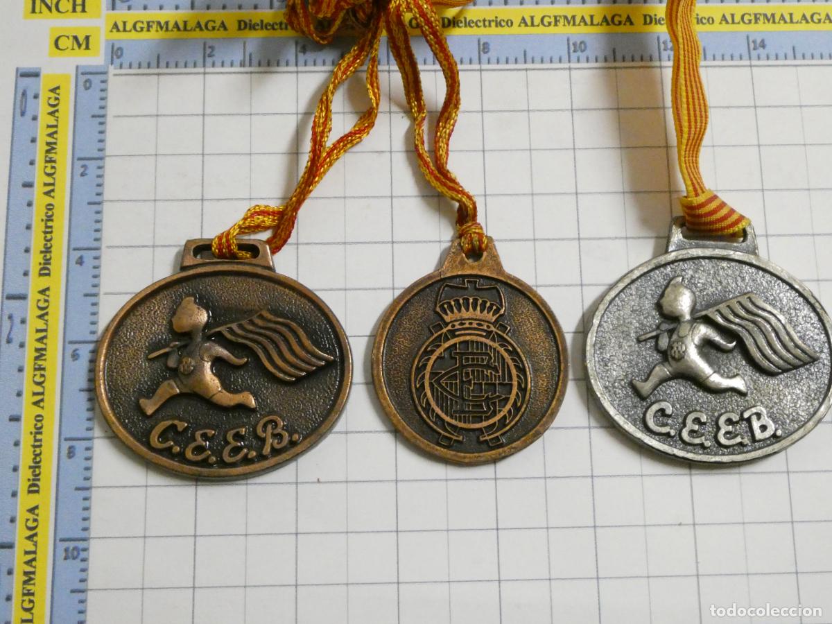 Collectionnisme sportif: 3 MEDALLAS MEDALLONES DE DEPORTES. CONSEJO ESCOLAR DEPORTE DE BARCELONA. 90GR