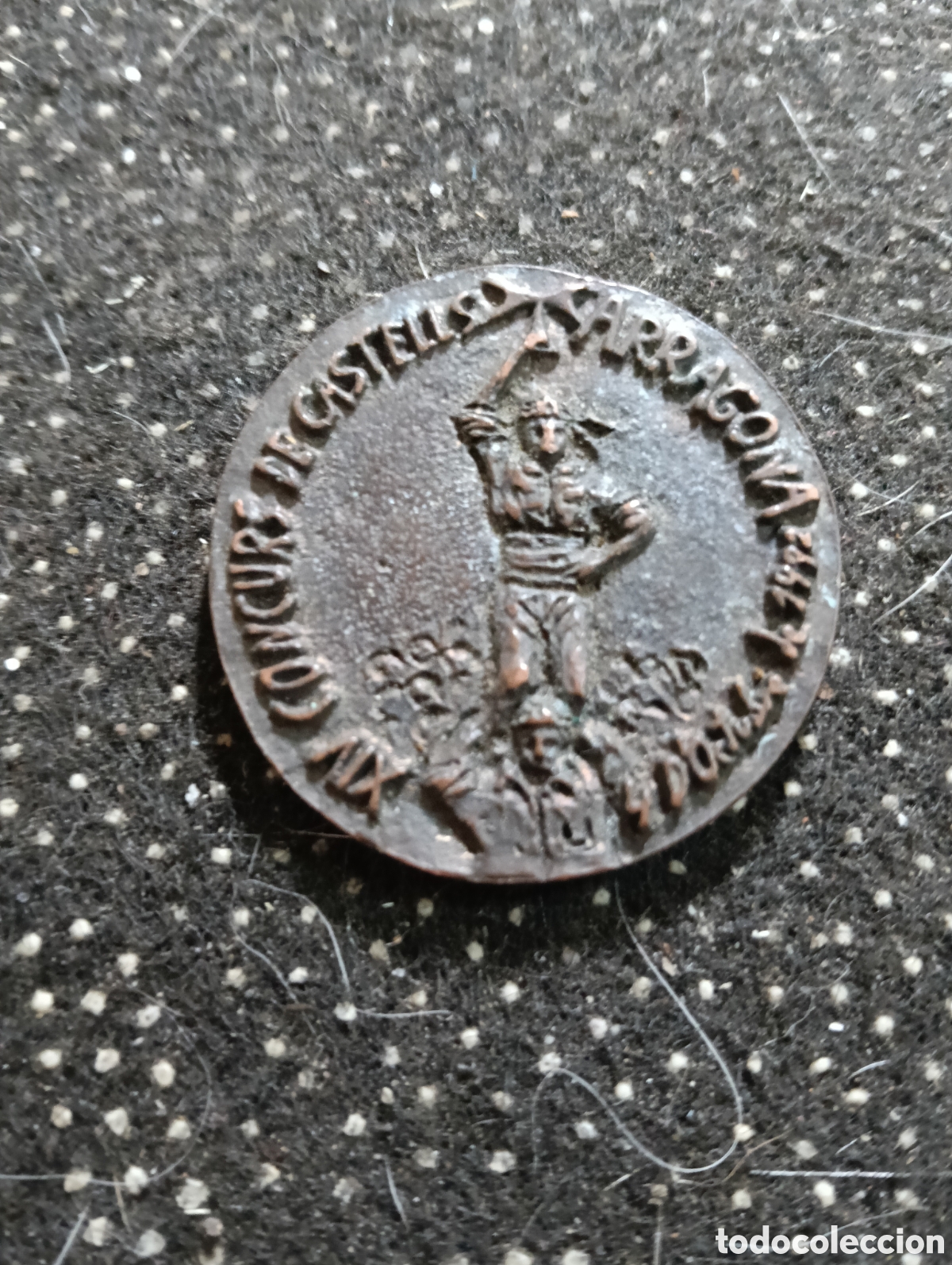 Coleccionismo deportivo: CASTELLERS. TARRAGONA. XIV CONCURS DE CASTELLS. MEDALLA POR JOAN SERRAMIA