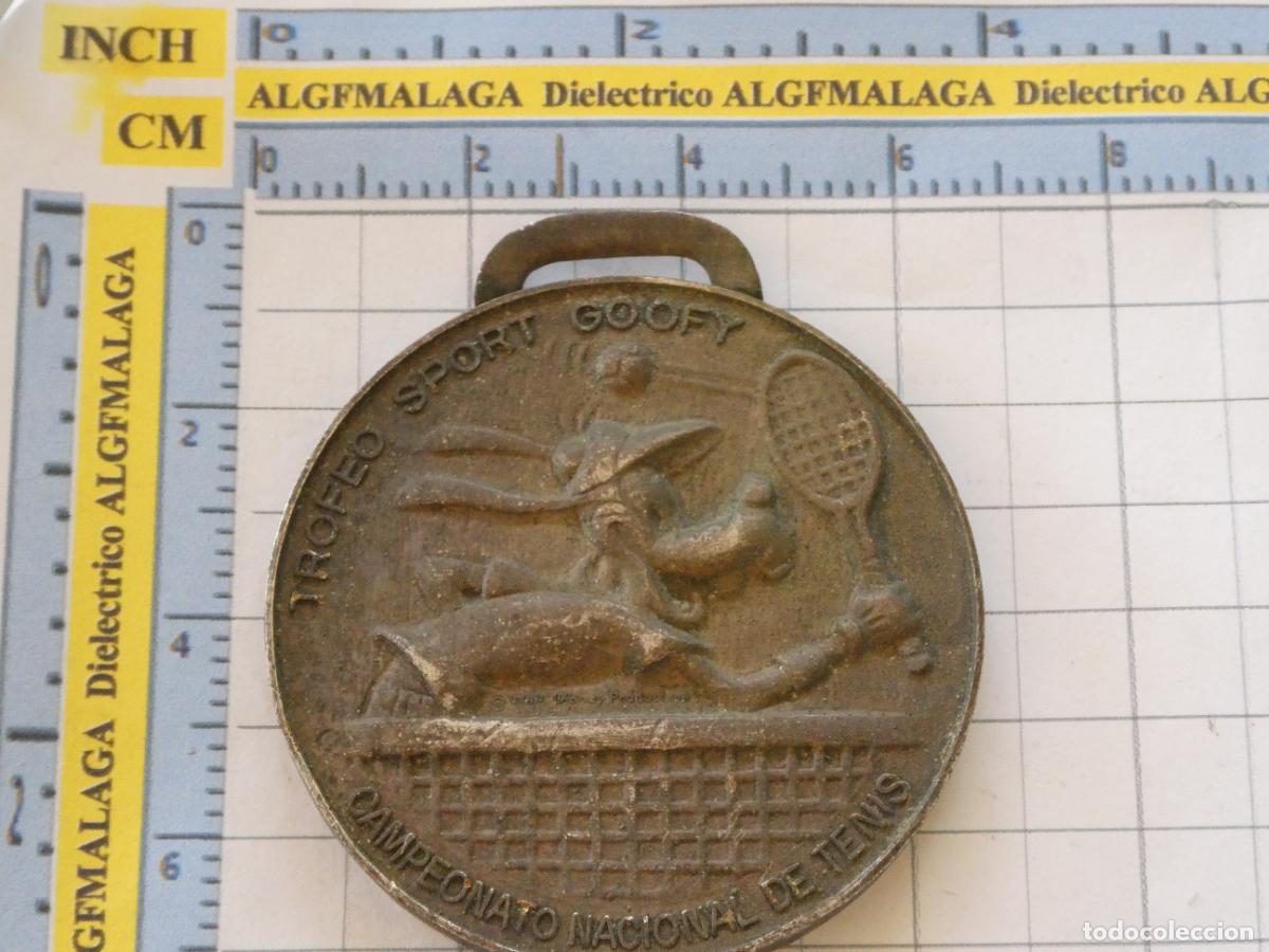 Collectionnisme sportif: MEDALLA DEPORTES. TORNEO TENIS TROFEO SPORT GOOFY DISNEY A&Ntilde;O 1985. 140GR