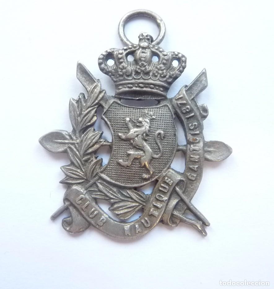 Coleccionismo deportivo: B&eacute;lgica: Antigua medalla del Club Nautique Gantois. N&aacute;utico de Gante.