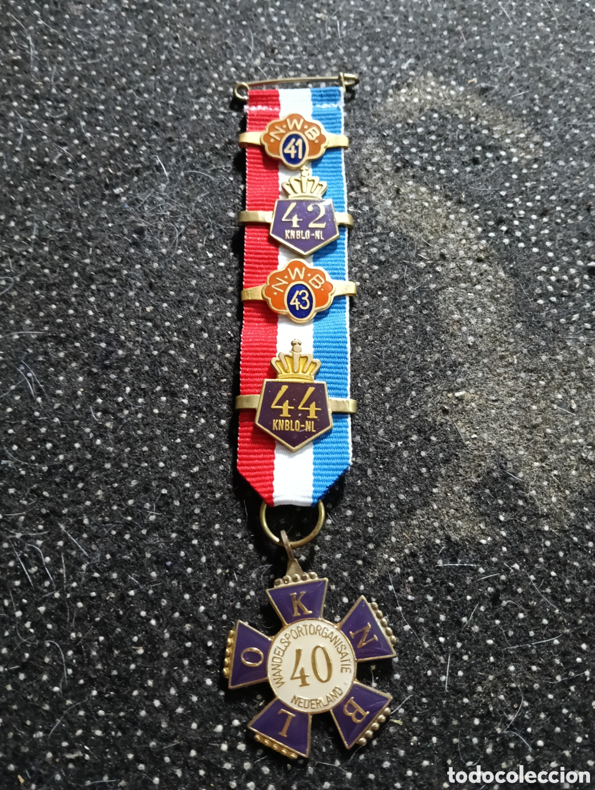 Colecionismo desportivo: Esta es una medalla conmemorativa holandesa de senderismo de la KNBLO-NL (Real Asociaci&oacute;n Neerlandes