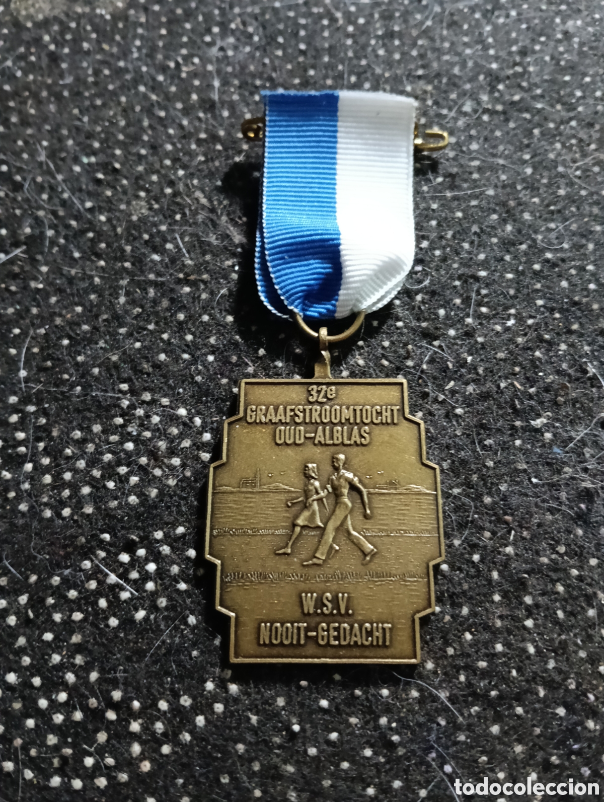 Colecionismo desportivo: Medalla conmemorativa del evento de caminata &rdquo;Graafstroomtocht&rdquo; en Oud-Alblas, Pa&iacute;ses Bajos