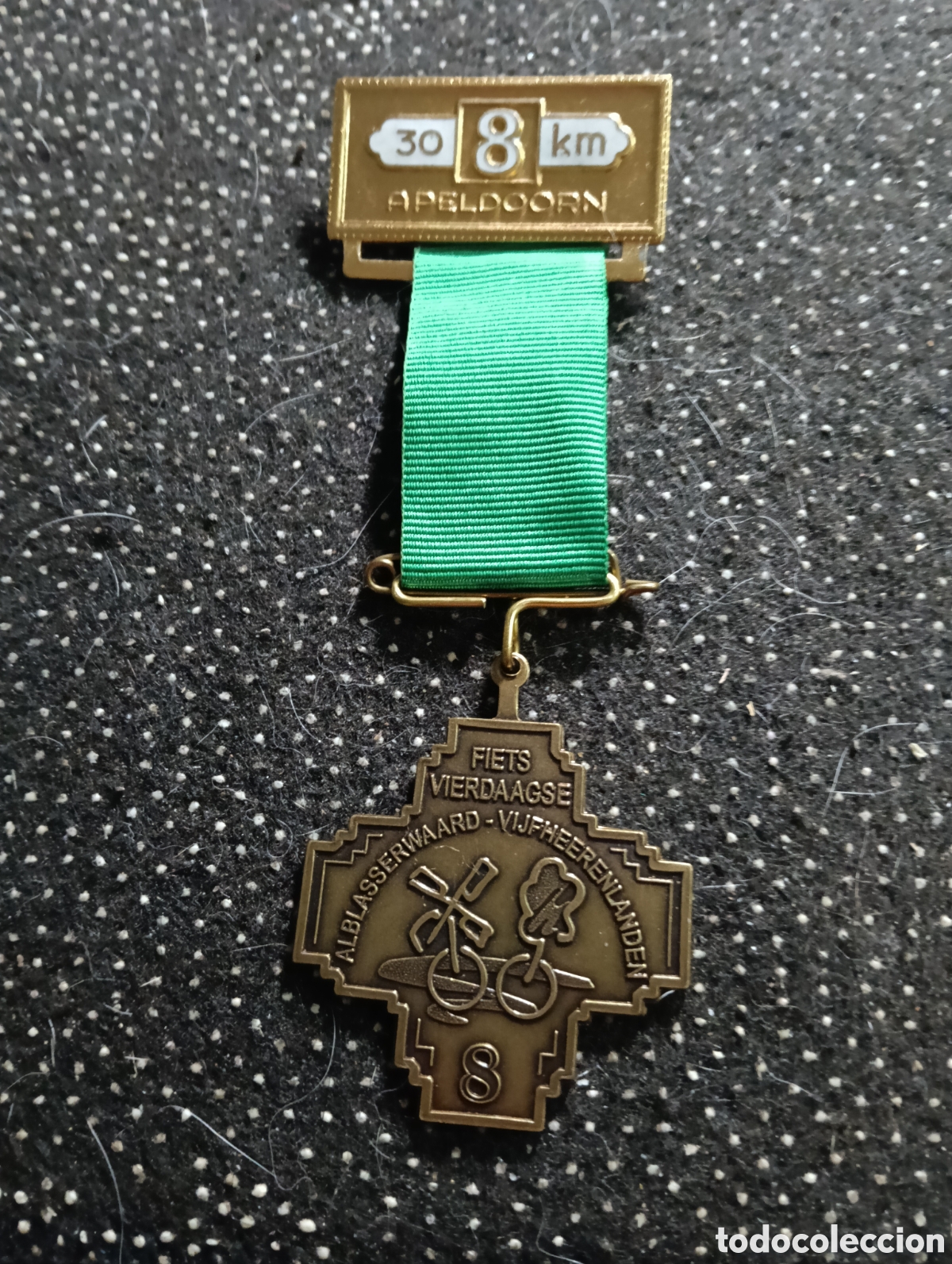 Coleccionismo deportivo: Medalla Pa&iacute;ses Bajos del Fiets Vierdaagse (cuatro d&iacute;as de ciclismo) celebrado en la regi&oacute;n de Alblas