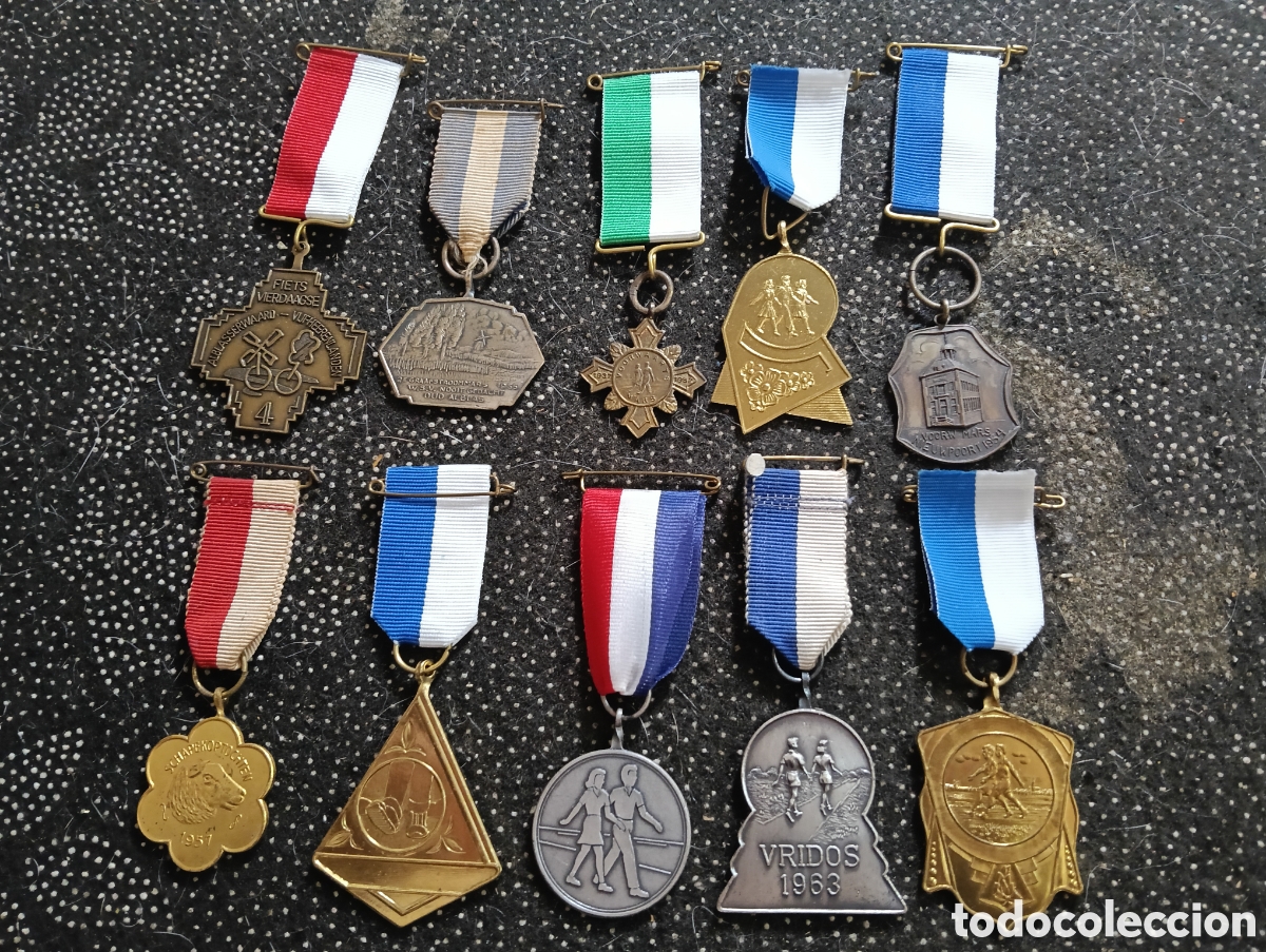 Sports collectibles: Lote Medallas deportiva holandesa de la Asociaci&oacute;n Holandesa de Senderismo (NWB), conocida como Avon
