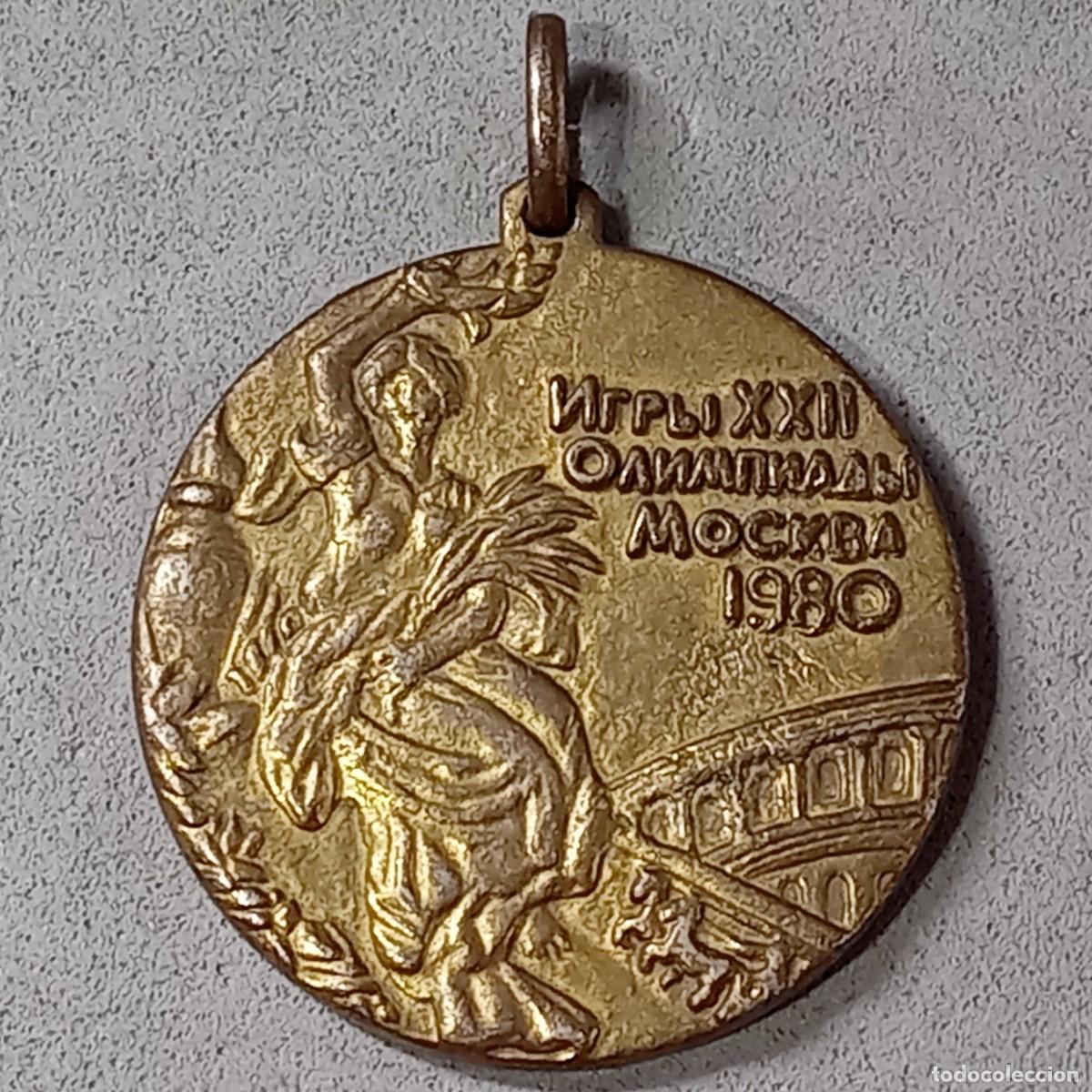 Coleccionismo deportivo: Medalla conmemorativa - souvenir de los Juegos Ol&iacute;mpicos de Mosc&uacute; 1980, Juegos de la XXII Olimpiada