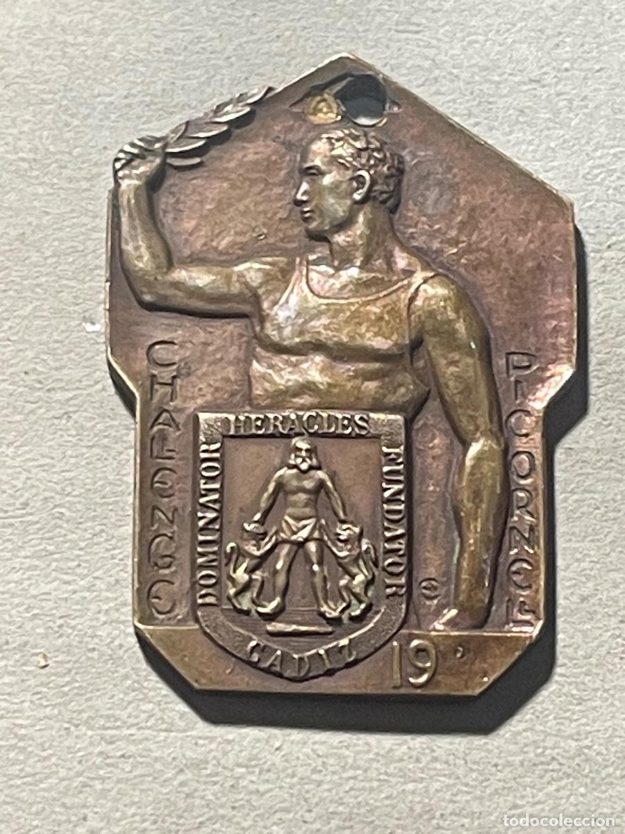 Sammelleidenschaft Sport: NATACI&Oacute;N - ANTIGUA MEDALLA DE BRONCE A&Ntilde;OS 20/30 - 19.... CHALLENGE PICORNELL 4X3 CM. ESTADO EL QUE