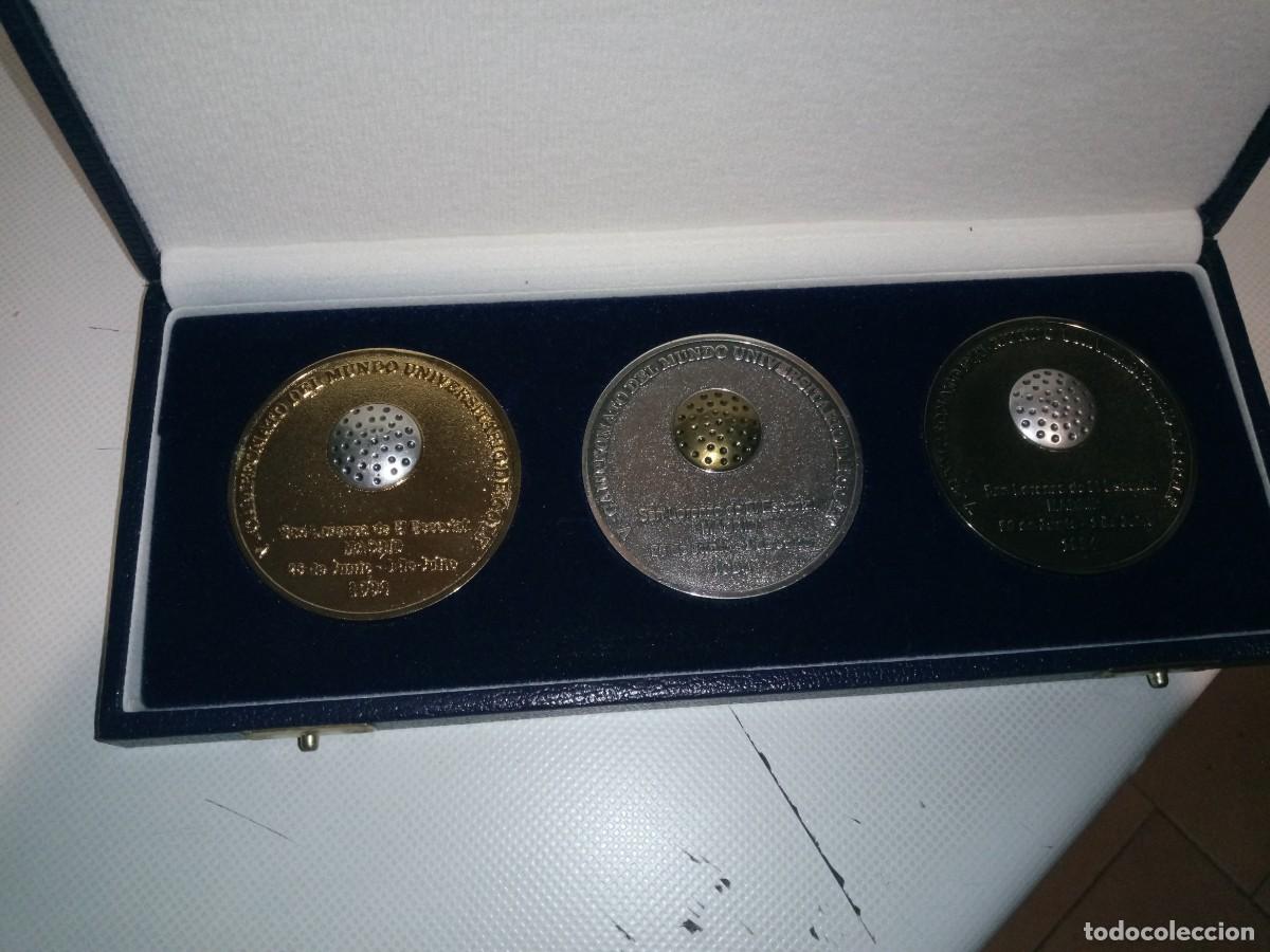 Coleccionismo deportivo: Juego de medallas del Campeonato del Mundo Universitario de Golf 1994