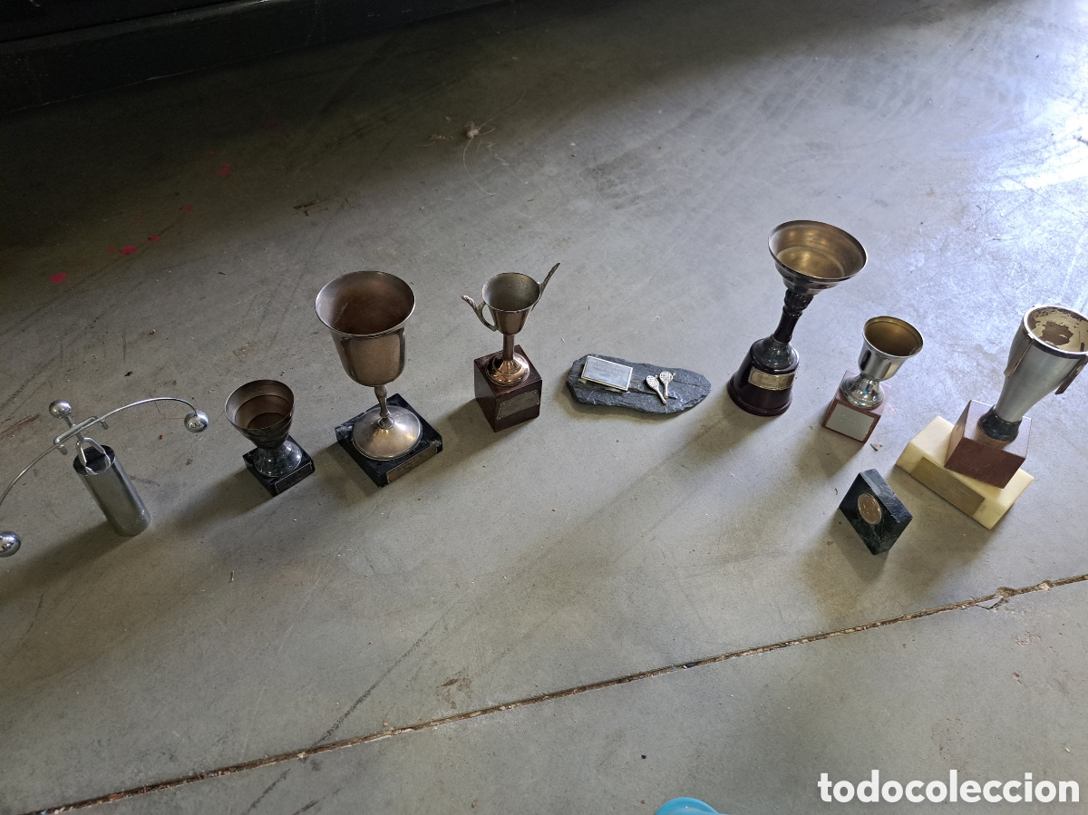 Sammelleidenschaft Sport: Jml Lote Trofeos copas Tenis y Alterofilia pesas