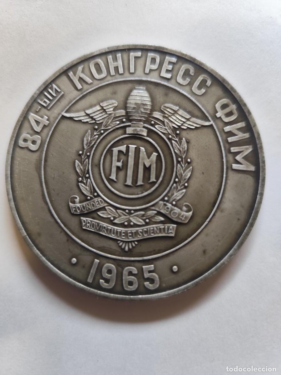 Coleccionismo deportivo: MEDALLA 84 CONGRESO DE LA FIM ( FEDERACION INTERNACIONAL MOTOCICLISMO) CELEBRADA EN 1965