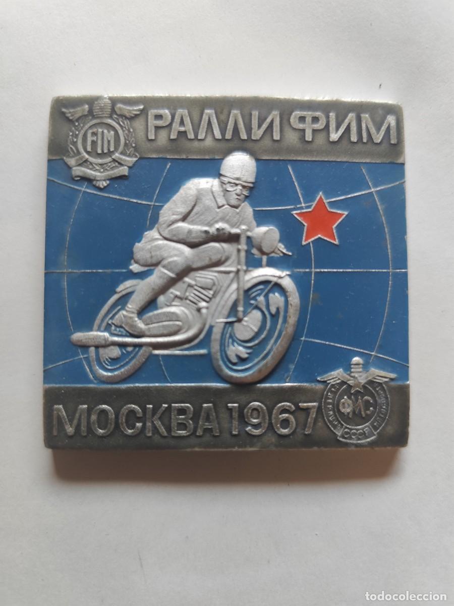 Colecionismo desportivo: PLACA DEL RALLY FEDERACION INTERNACIONAL MOTOCICLISMO ( FIM ) A&Ntilde;O 1967 MOTOCICLISMO
