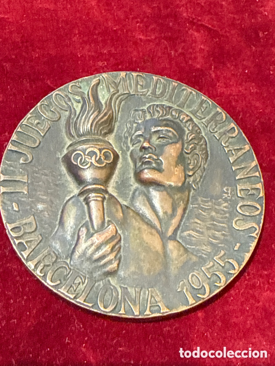 Coleccionismo deportivo: '&rdquo;'MEDALLA DE BRONCE DE LOS II JUEGOS MEDITERR&Aacute;NEOS DE BARCELONA A&Ntilde;O 1955.