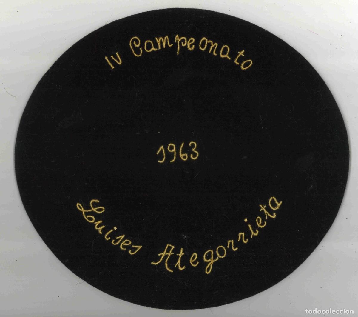 Coleccionismo deportivo: Boina txapela Campeonato de pelota San Sebasti&aacute;n 1963. Luises. Ategorrieta