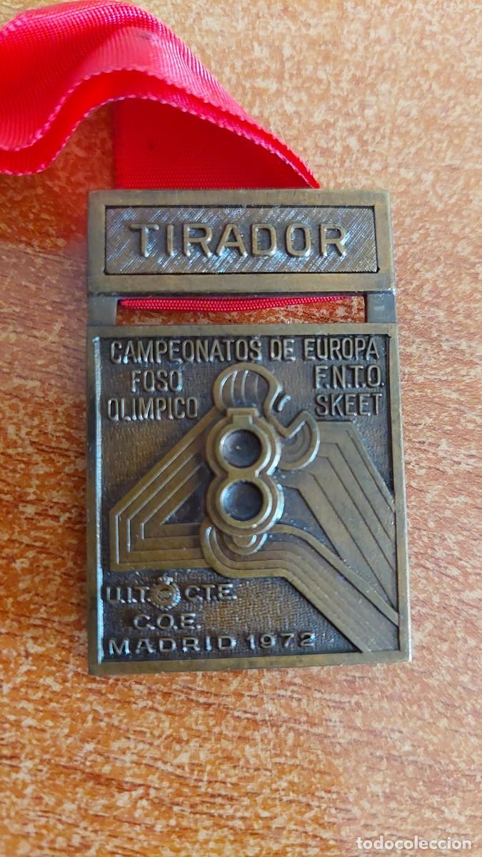 Coleccionismo deportivo: Medalla Tirador Campeonato de Europa Foso Olimpico Madrid 1972