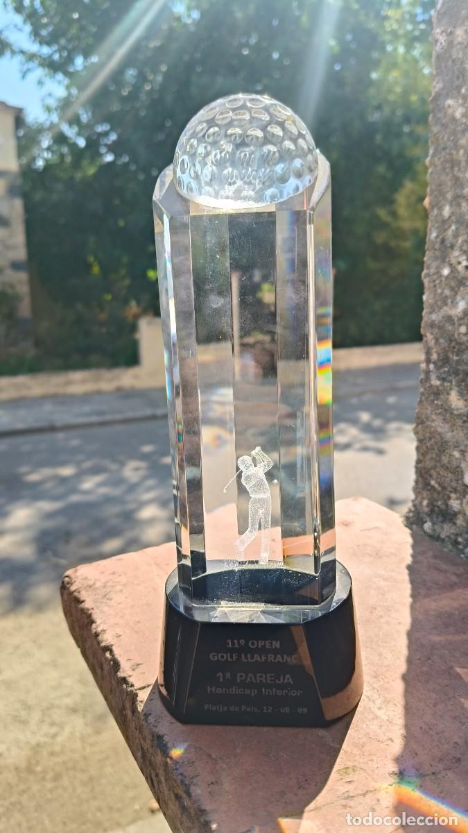 Coleccionismo deportivo: Troph&eacute;e de cristal 3d 11e open golf llafranc