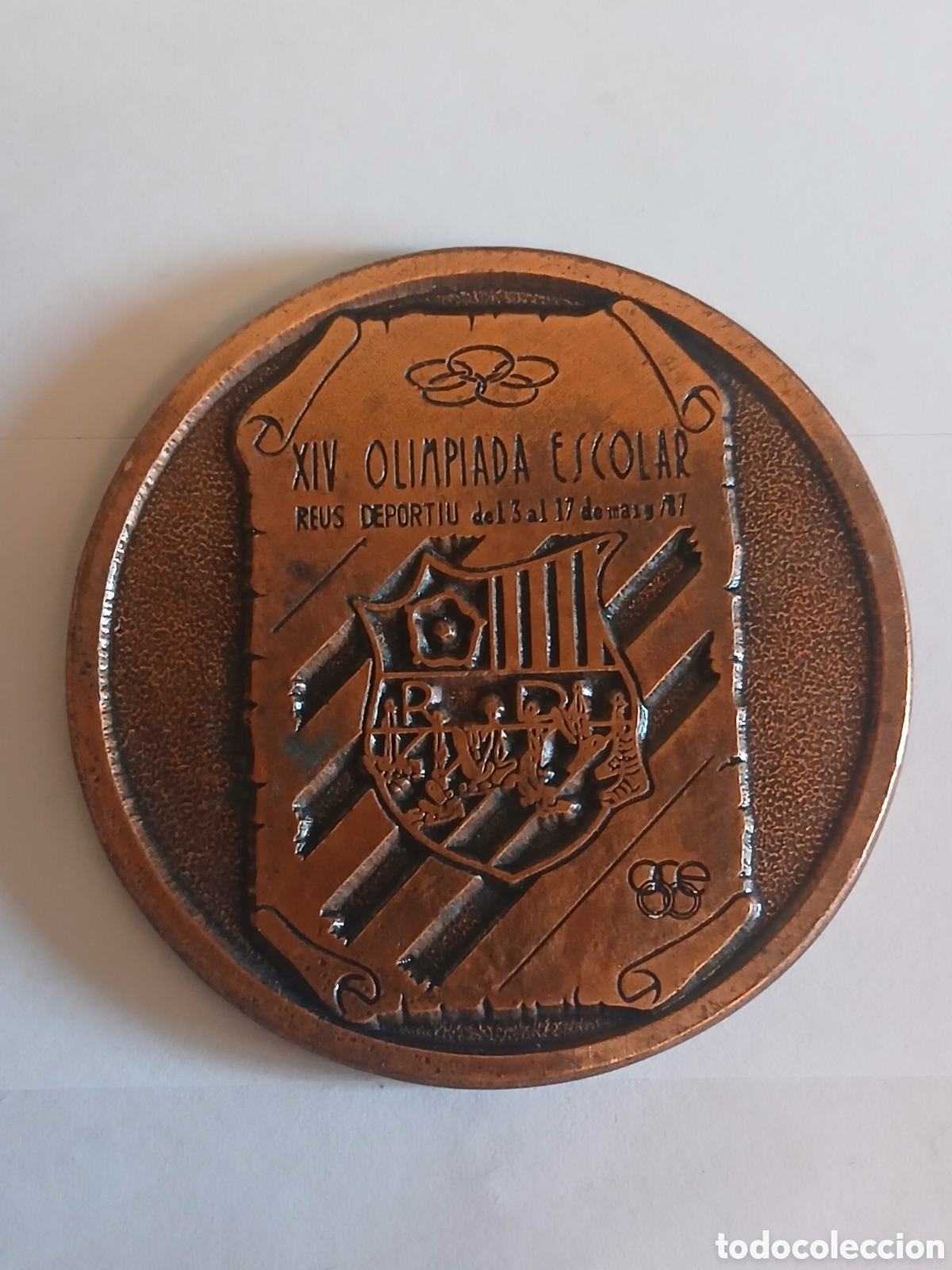 Coleccionismo deportivo: Medalla Olimpiada Escolar Rius Deportivo 1987