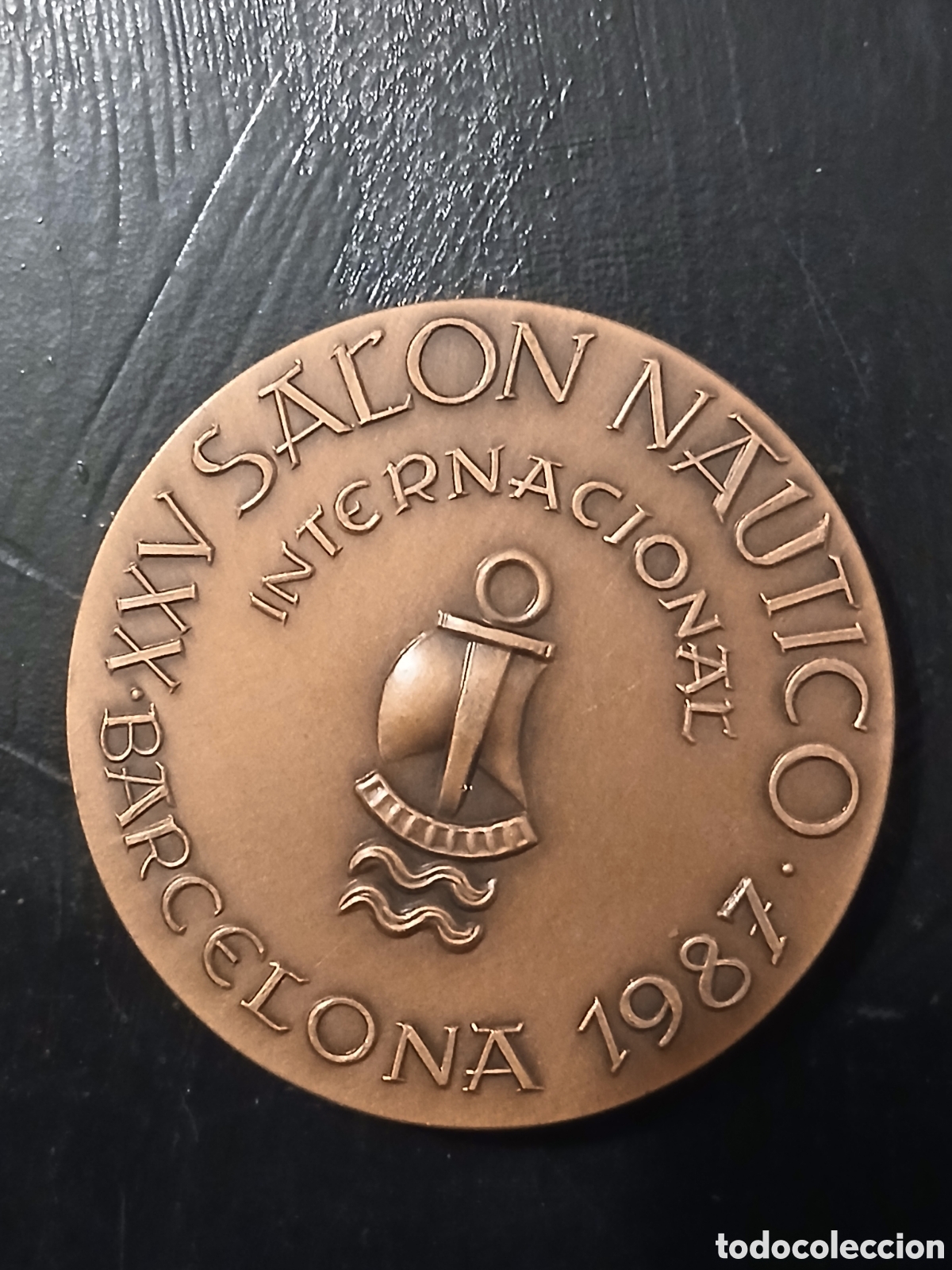 Coleccionismo deportivo: Medalla XXVI Sal&oacute;n N&aacute;utico Internacional Barcelona 1987