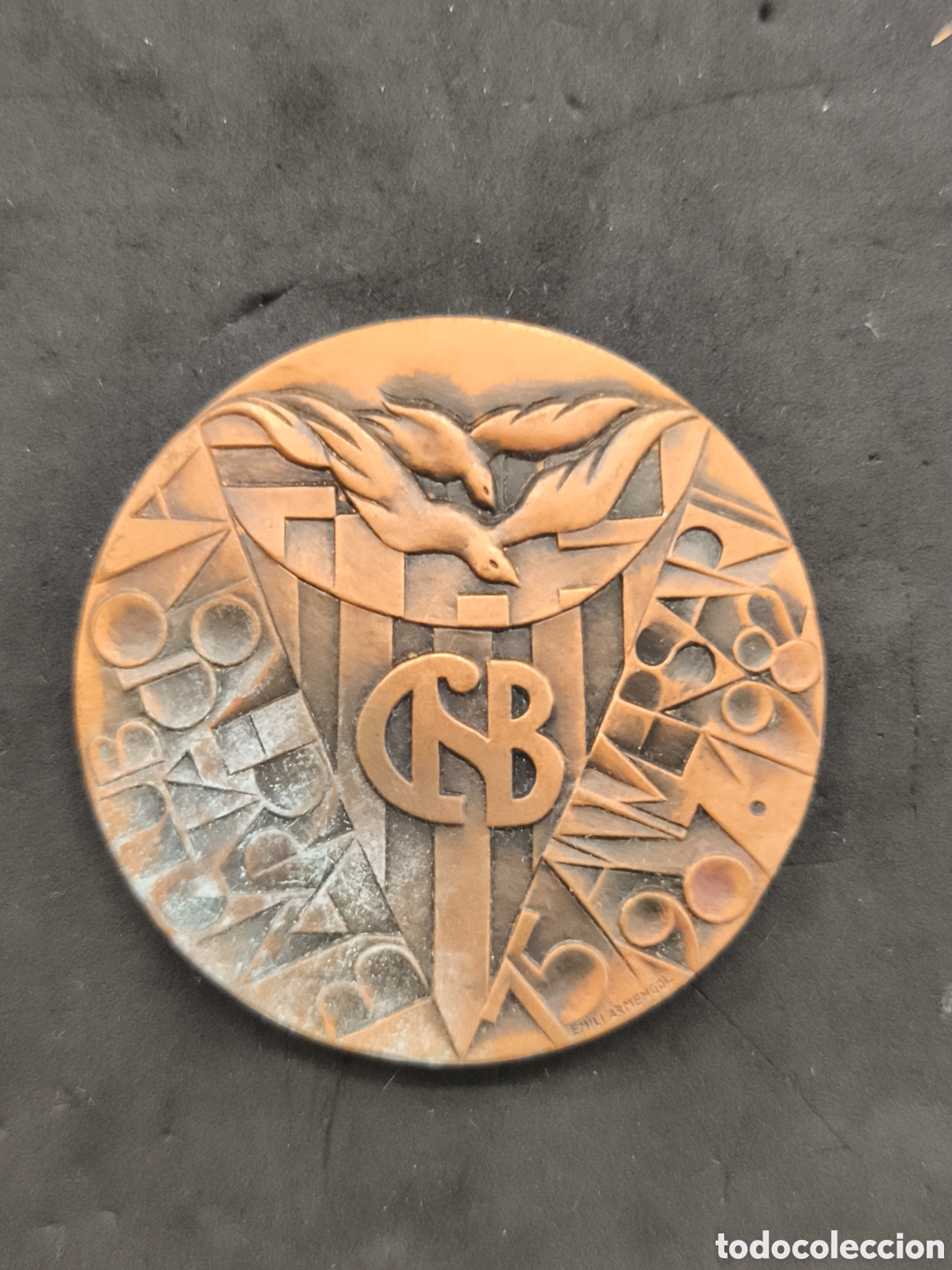 Coleccionismo deportivo: Medalla club Nataci&oacute;n Barcelona 75 aniversari 1992