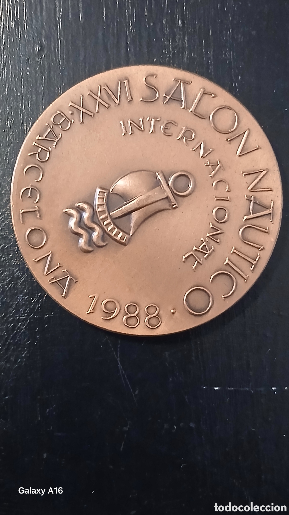 Coleccionismo deportivo: Medalla VALLMITJANA del XXV Sal&oacute;n N&aacute;utico Internacional de Barcelona de 1988