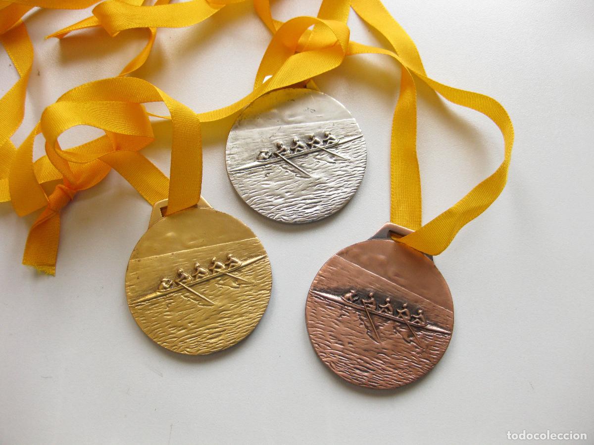 Coleccionismo deportivo: MEDALLAS DE ORO, PLATA Y BRONCE DE LA FEDERACI&Oacute;N MADRILE&Ntilde;A DE REMO - F.M.R. 1992
