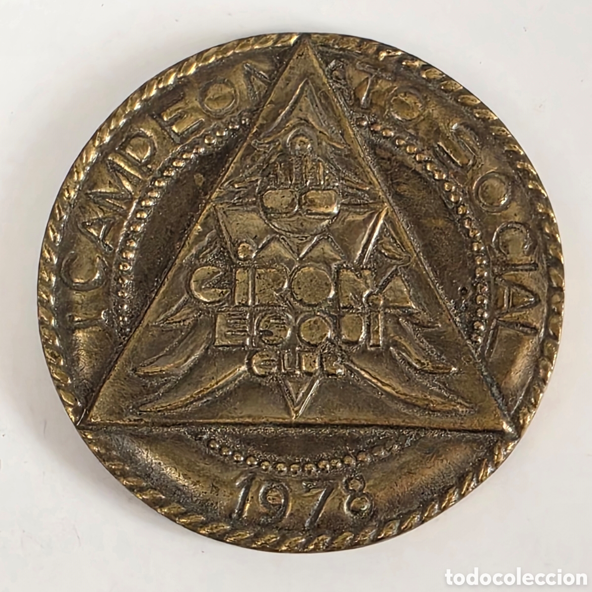 Collectionnisme sportif: Medalla I Campeonato Social Girona Esqu&iacute; Club 1978 - Deporte Invierno Nieve Pirineos Monta&ntilde;a