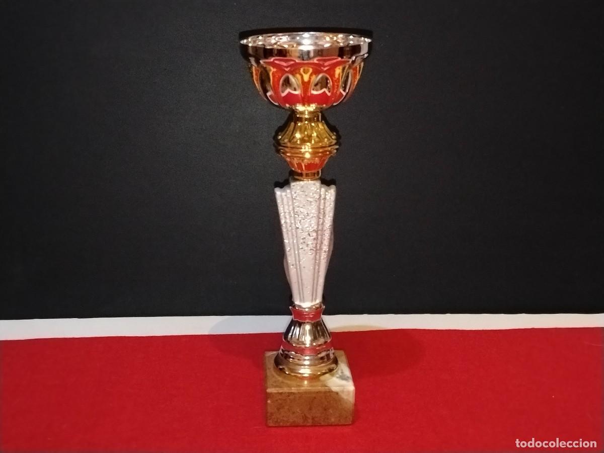 Colecionismo desportivo: COPA DE TROFEO DEPORTIVO COLOR PLATA Y DORADOS DISE&Ntilde;O BRILLANTE
