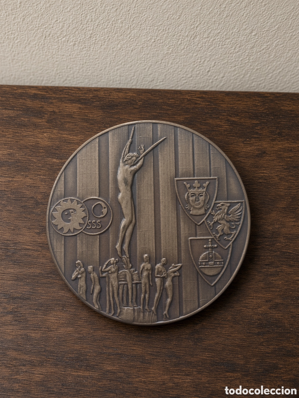 Coleccionismo deportivo: Medalla Swedish Commemorative Bronze Medal 1977 - Till minne av medaljmecenaters
