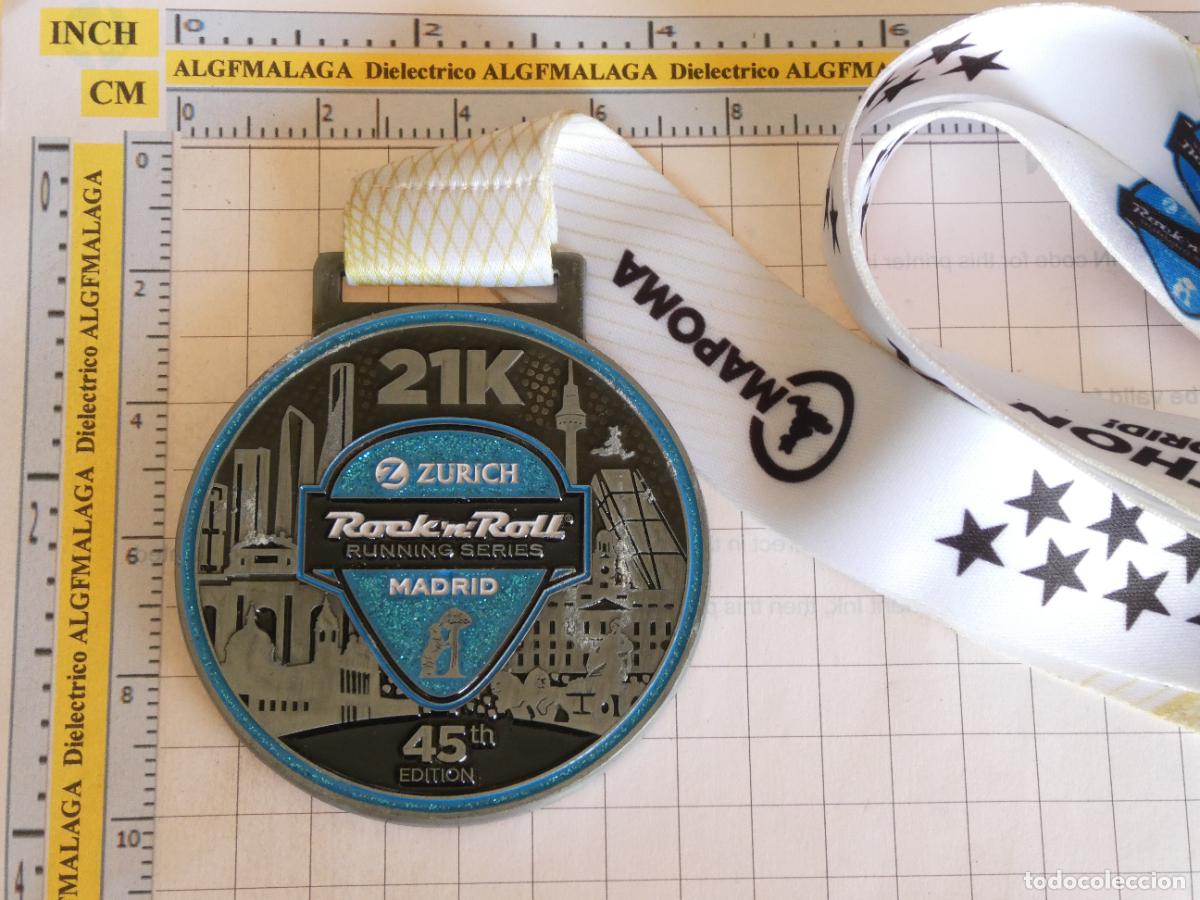 Collectionnisme sportif: MEDALLA DE ATLETISMO. 1/2 MARAT&Oacute;N MARATHON 45 ROCK AND ROLL MADRID RUNNING SERIES. 140GR