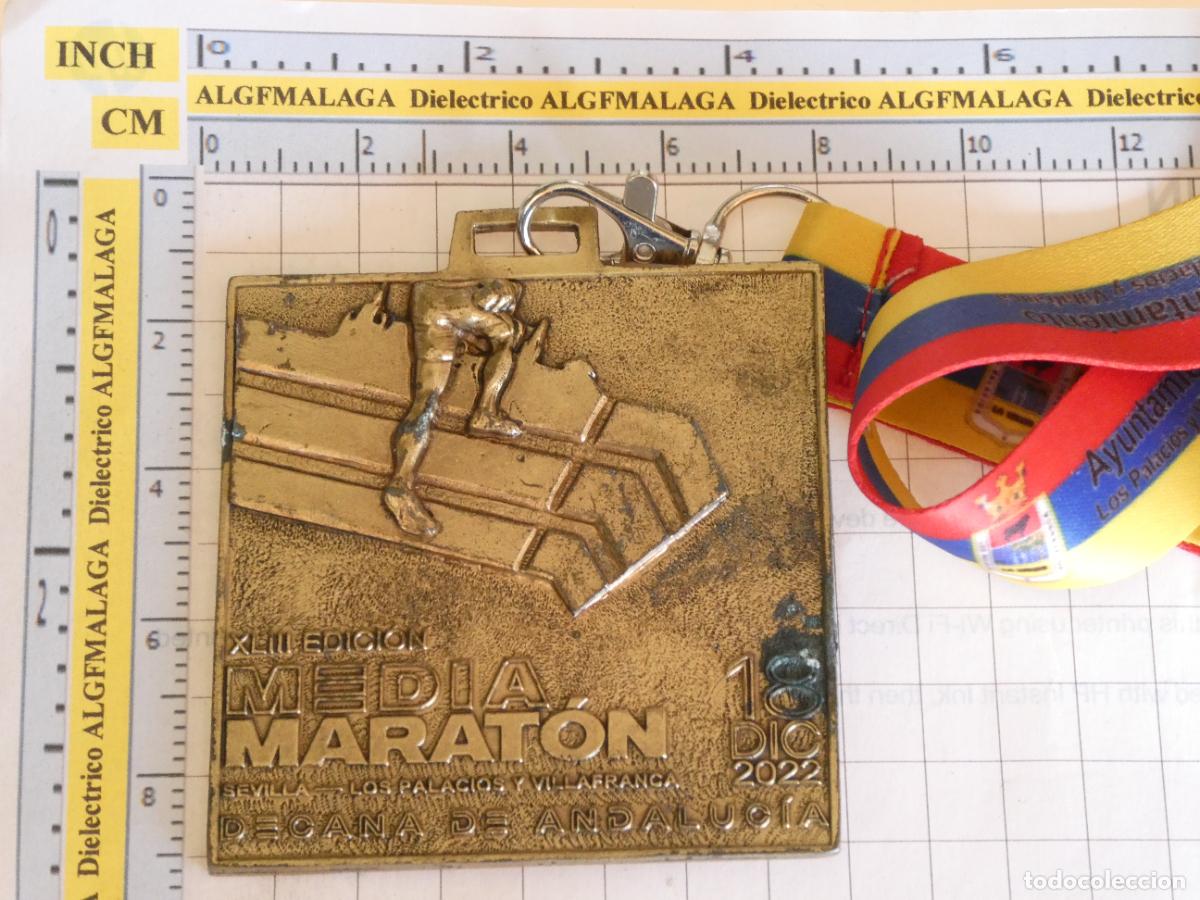 Collectionnisme sportif: MEDALLA DE ATLETISMO. 1/2 MARAT&Oacute;N MARATHON 43 LOS PALACIOS VILLAFRANCA SEVILLA. 110GR