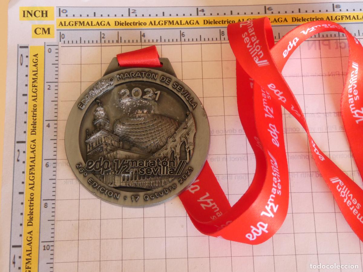 Collectionnisme sportif: MEDALLA DE ATLETISMO. 1/2 MARAT&Oacute;N MARATHON 2021 SEVILLA. 80GR