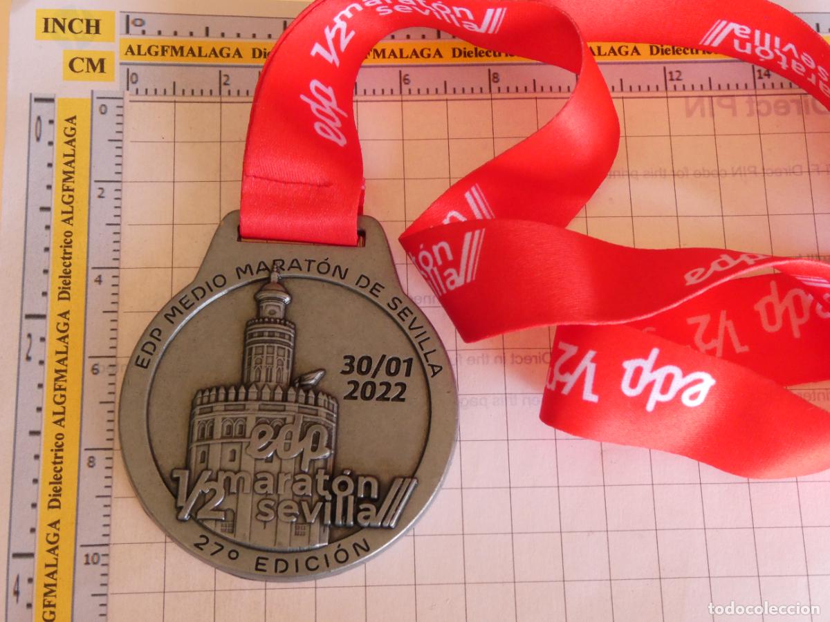 Collectionnisme sportif: MEDALLA DE ATLETISMO. 1/2 MARAT&Oacute;N MARATHON 2022 SEVILLA. 100GR