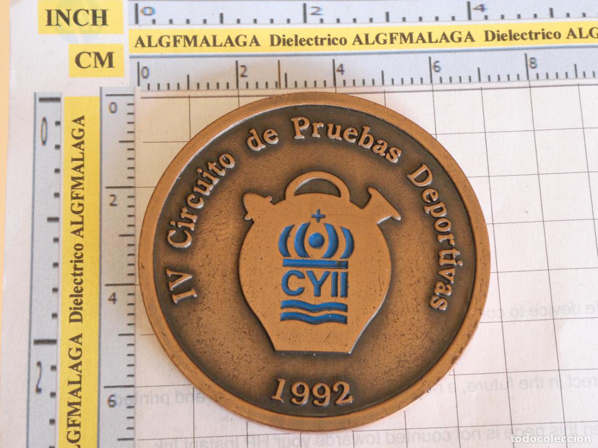 Collectionnisme sportif: MEDALLA MEDALL&Oacute;N ATLETISMO. 1992 IV CIRCUITO PRUEBAS DEPORTIVAS XIII MADRID CANAL ISABEL II 110GR