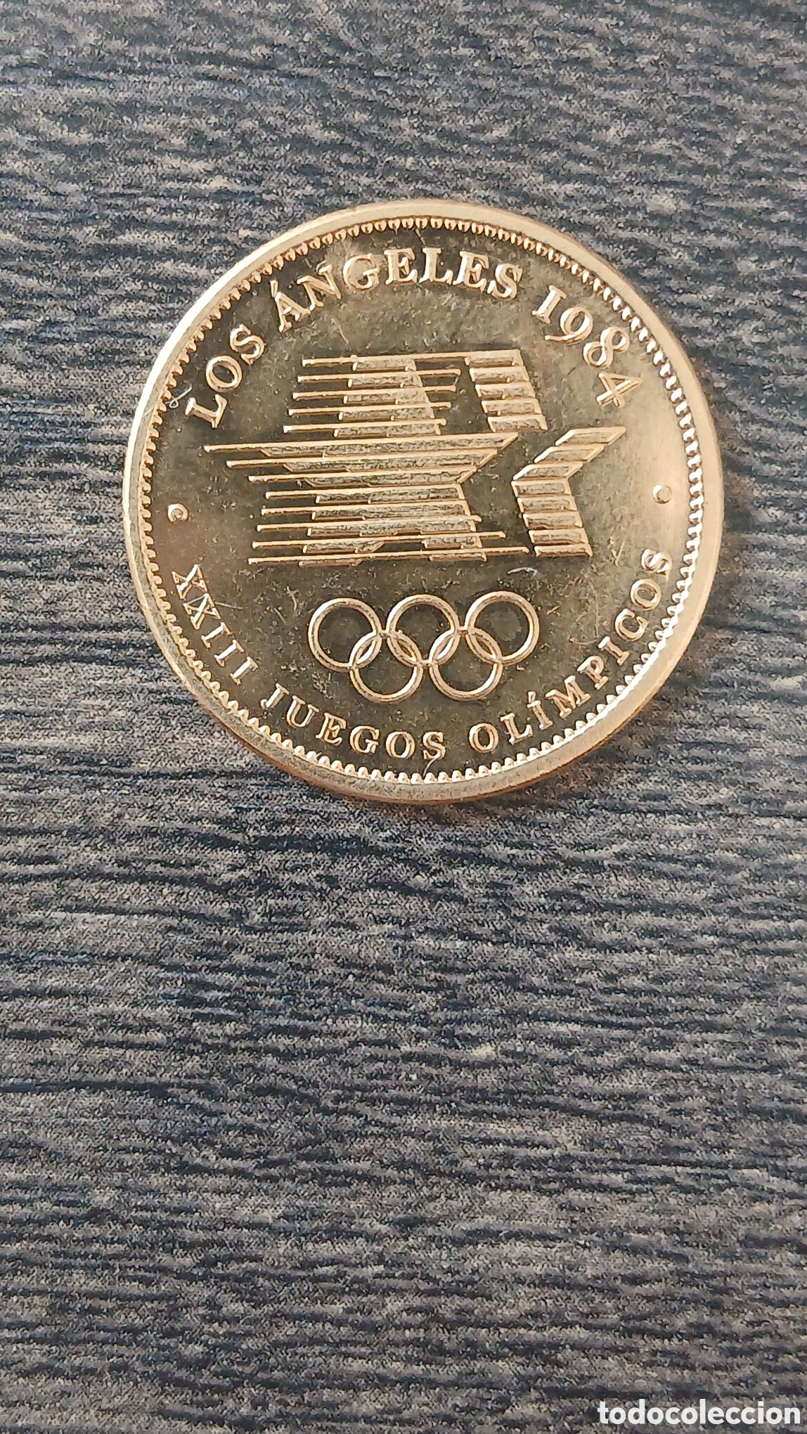 Collezionismo sportivo: Medalla banada de oro conmemorativa de los XX Juegos Ol&iacute;mpicos de Los &Aacute;ngeles 1984