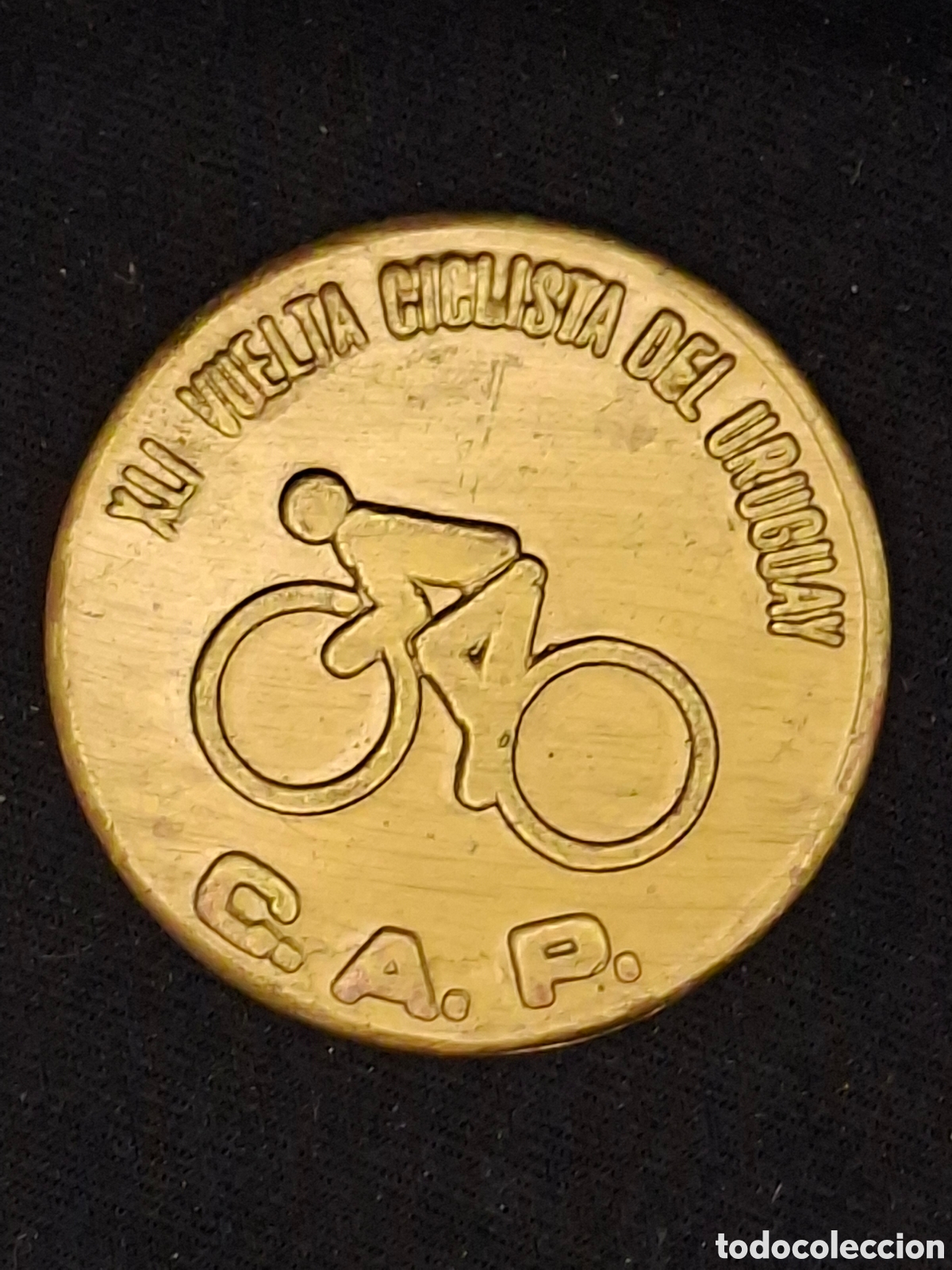 Coleccionismo deportivo: Medalla vuelta ciclista de Uruguay C.A.P. MTC6