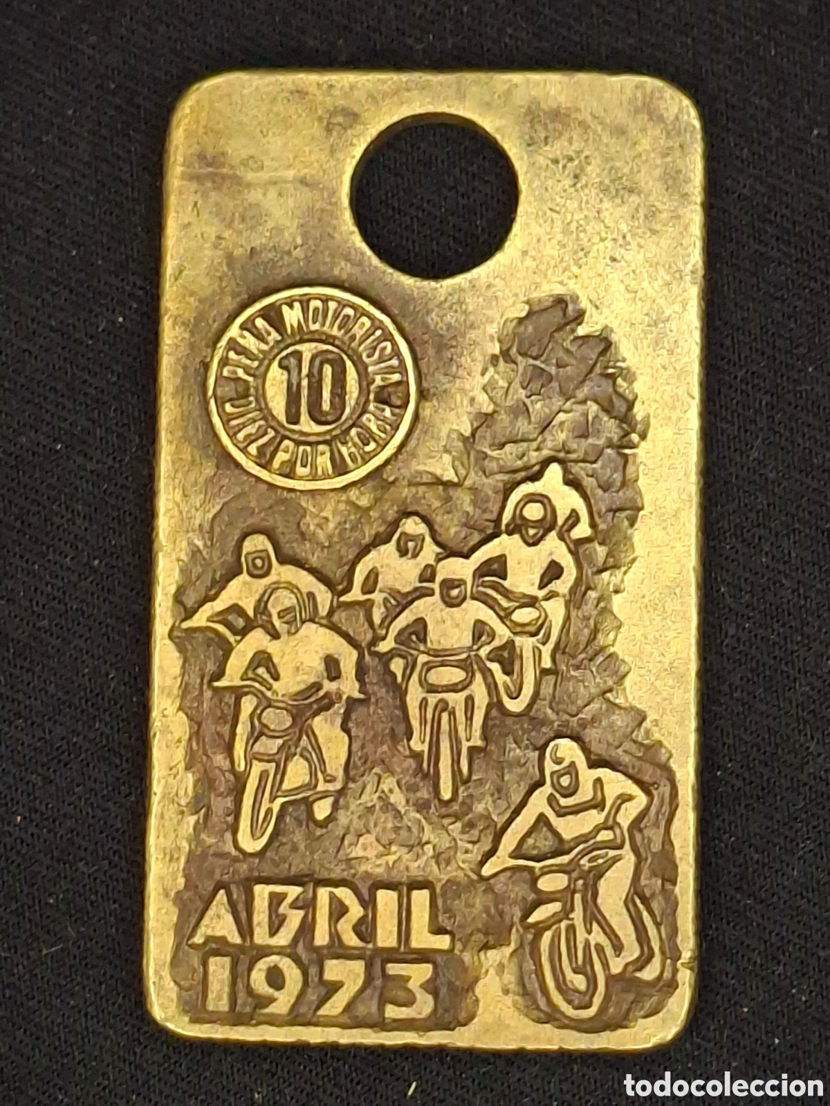 Coleccionismo deportivo: Placa de bronce, gran premio de Espa&ntilde;a, circuito del val&eacute;s, campeonato del mundo de motocross .MTC6