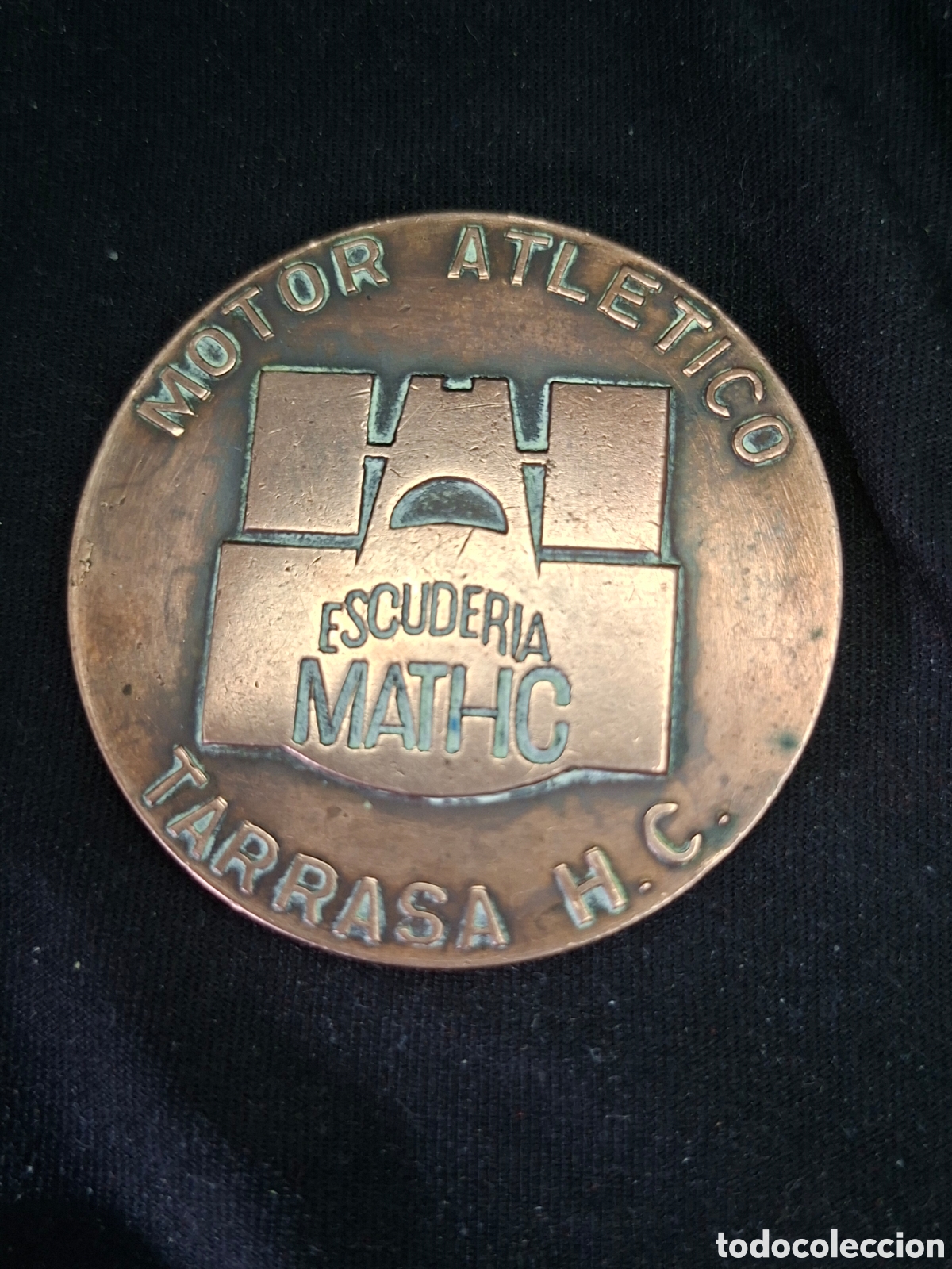 Coleccionismo deportivo: medalla conmemorativa de bronce de la Escuder&iacute;a MATHC. Pujada a La Mata 1973.. MTC6