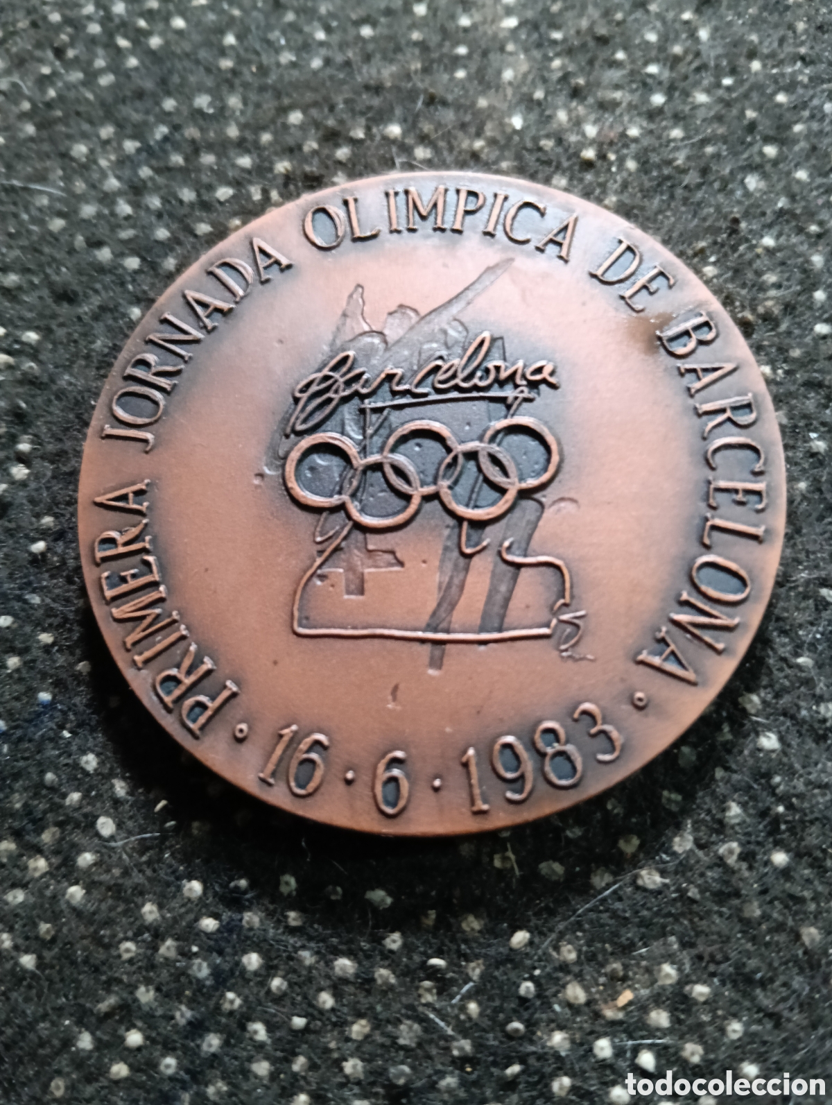 Sammelleidenschaft Sport: MEDALLA PRIMERA JORNADA OL&Iacute;MPICA DE BARCELONA 92' A&Ntilde;O 1983 CONSELL RECTOR AL JOCS XXV OLIMPIADA 1992