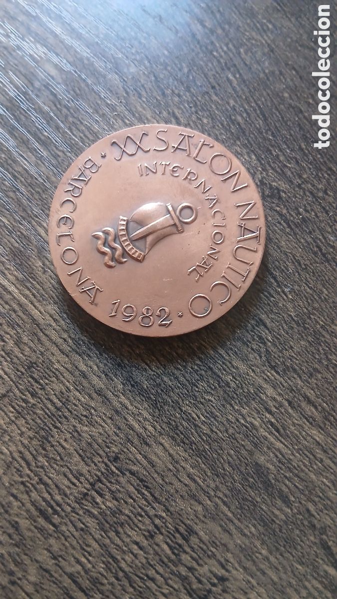 Coleccionismo deportivo: Medalla conmemorativa del Sal&oacute;n N&aacute;utico Internacional de Barcelona de 1982