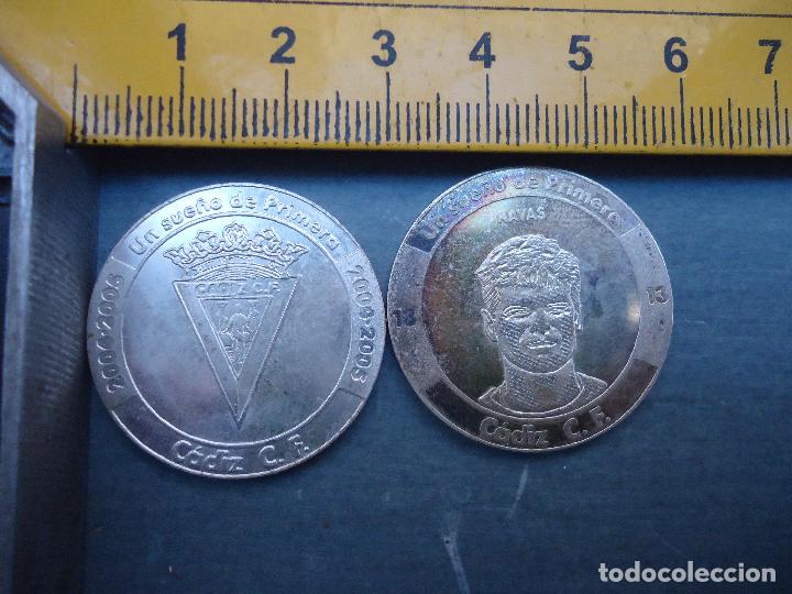 Sammelleidenschaft Sport: moneda 2004 ascenso plata conmemorativa escudo cadiz club de futbol y jugador navas