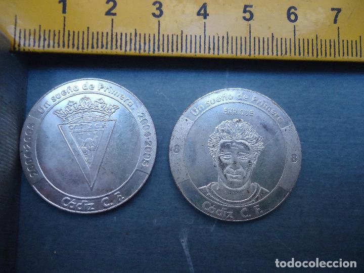 Sammelleidenschaft Sport: moneda 2004 ascenso plata conmemorativa escudo cadiz club de futbol y jugador enrique
