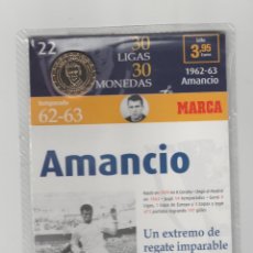 Coleccionismo deportivo: MONEDA DEL REAL MADRID-22-LIGA 1962-63-AMANCIO-30 LIGAS-30 MONEDAS-MARCA