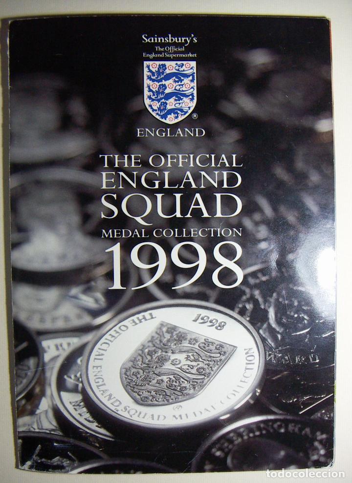 Coleccionismo deportivo: Colecci&oacute;n oficial de medallas de la selecci&oacute;n inglesa de 1998