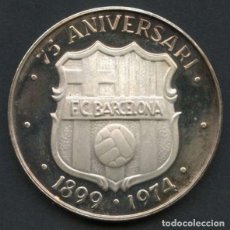 Coleccionismo deportivo: FÚTBOL, MEDALLA DE PLATA CONMEMORATIVA, FÚTBOL CLUB BARCELONA, 75 ANIVERSARI, 1974