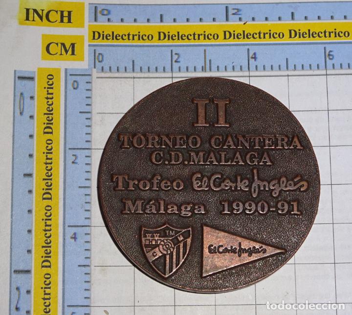 Sammelleidenschaft Sport: MEDALLA MONEDA DE F&Uacute;TBOL. II TORNEO CANTERA CLUB DEPORTIVO M&Aacute;LAGA TROFEO 1990 1991. 50GR