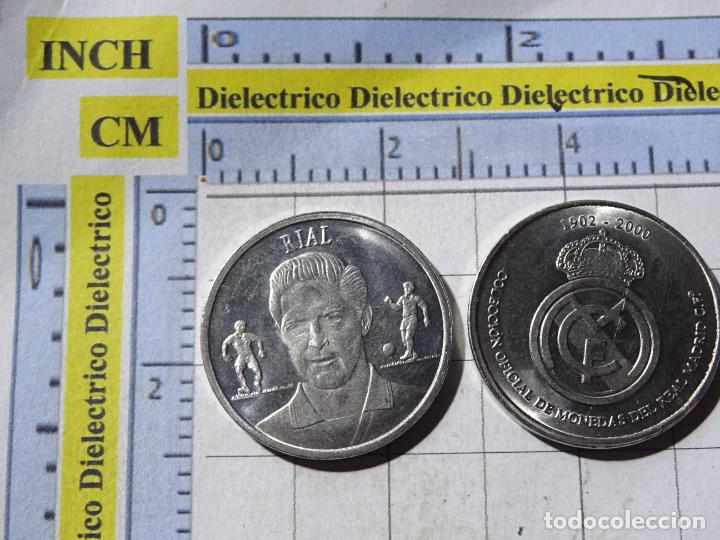 Colecionismo desportivo: MONEDA MEDALLA DEL REAL MADRID CLUB DE F&Uacute;TBOL. RIAL. COLECCI&Oacute;N MONEDAS 1902 2000.