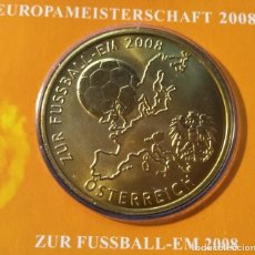 Coleccionismo deportivo: BONITA MONEDA DE LA COPA DE EUROPA DE FUTBOL 2008 EN AUSTRIA. Lote 333618543