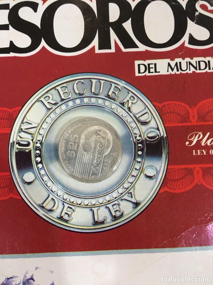 Collectionnisme sportif: TESOROS DEL CAMPEONATO MUNDIAL DE F&Uacute;TBOL M&Eacute;XICO 86 - MONEDA DE 25 PESOS DE PLATA DE LEY 0,720