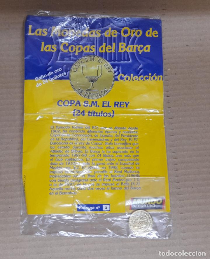 Coleccionismo deportivo: moneda de oro - las copas del bar&ccedil;a - mundo deportivo - copa del rey