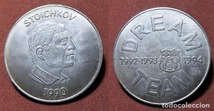 Colecionismo desportivo: MONEDA DE PLATA FCB 1992-93-94 STOICHKOV 1990 DREAM-TEAM FUTBOL BARCELONA 1996