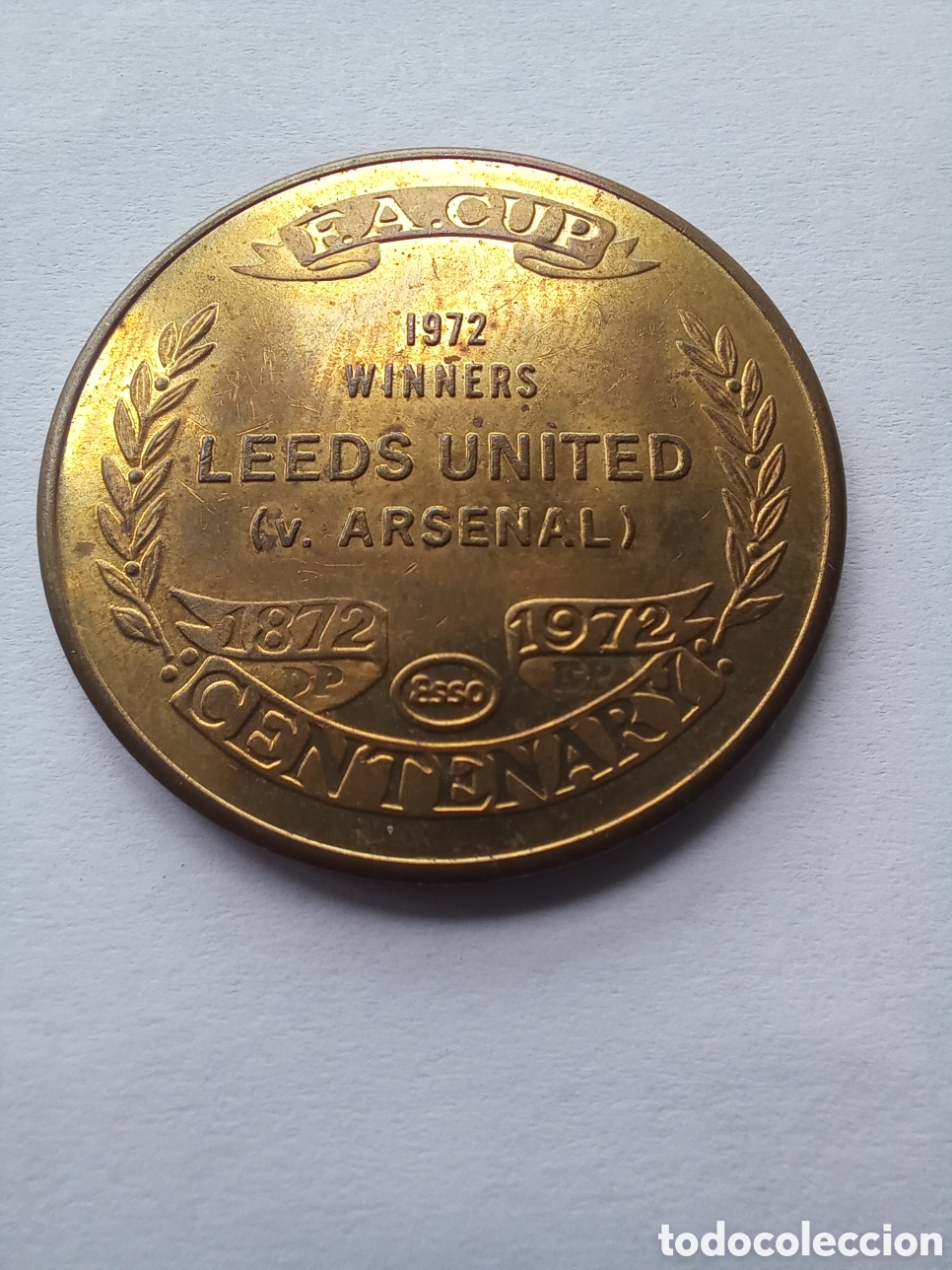 Coleccionismo deportivo: F.A. CUP CENTENARY MEDALS 1872-1972. 1972 WINNERS LEEDS UNITED vs ARSENAL